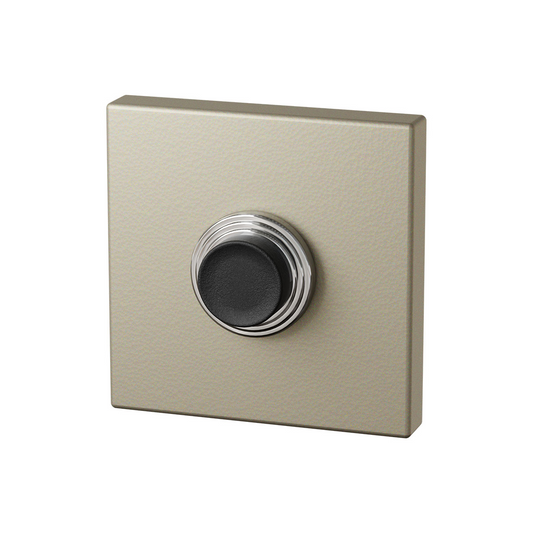 GPF Square push button with black button - champagne