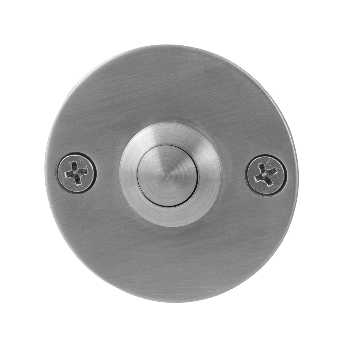 Beldrukker rond extra plat RVS geborsteld – deurbel Ø 50x2mm | GPF