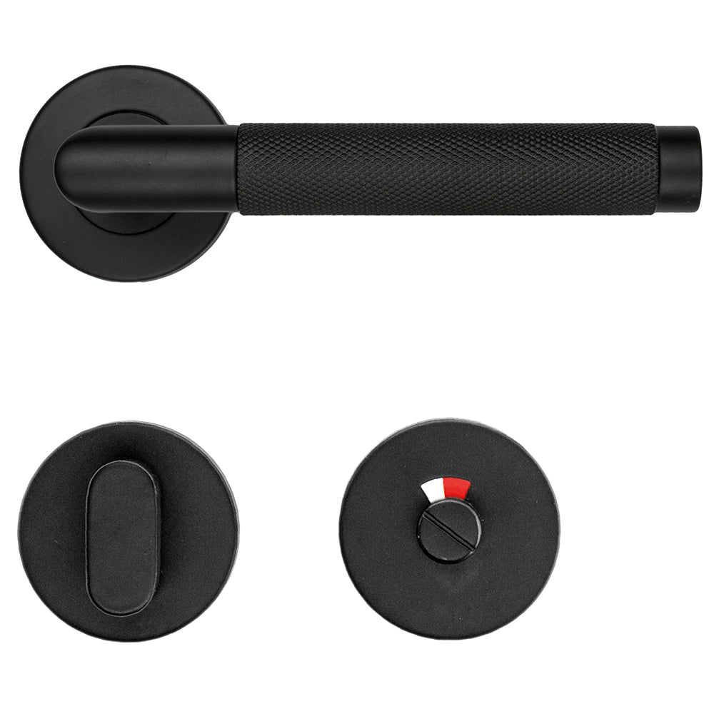 GPF Door Handles L-Hook Matte Black | Design Stainless Steel Rosette
