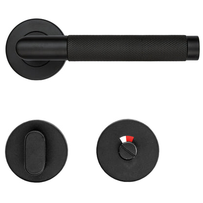 GPF Door Handles L-Hook Matte Black | Design Stainless Steel Rosette