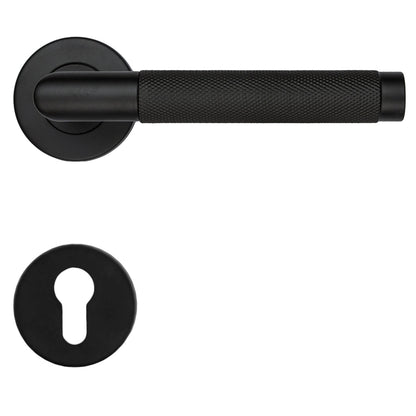 GPF Door Handles L-Hook Matte Black | Design Stainless Steel Rosette