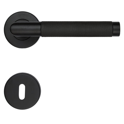 GPF Door Handles L-Hook Matte Black | Design Stainless Steel Rosette