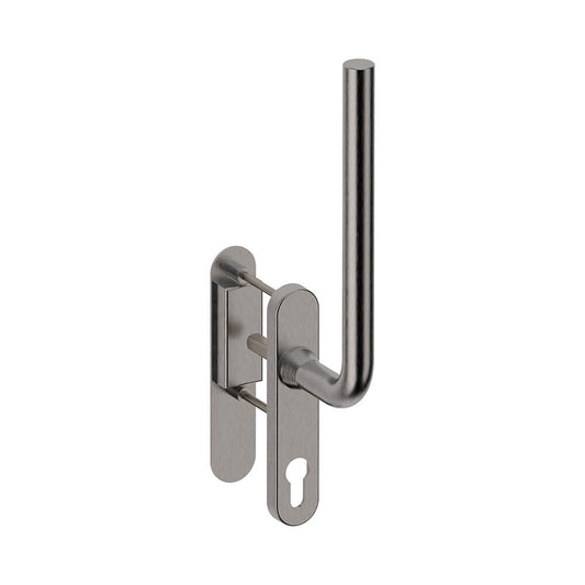 Hardbrass Hefschuifbeslag Oslo gebogen PC69 - RVS