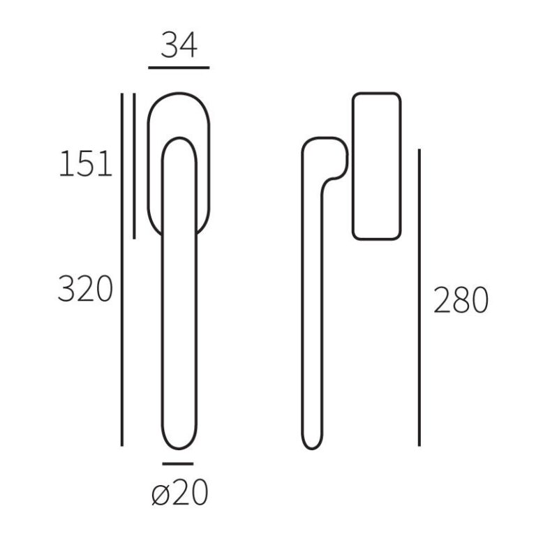 Hardbrass Hefschuifbeslag Studio PBA blind - RVS