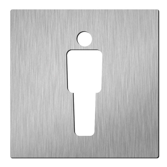 Hardbrass Pictogram heren vierkant - RVS