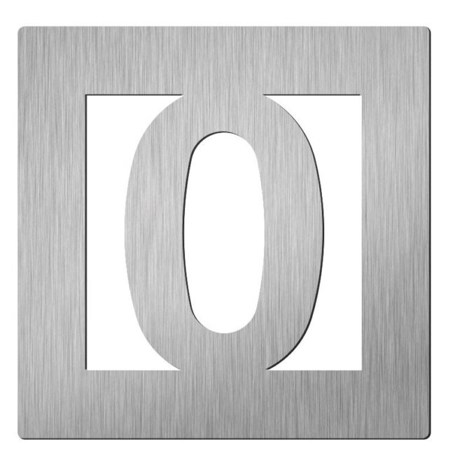 Hardbrass Huisnummers  - 150mm - RVS