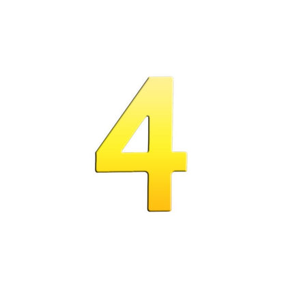 Hardbrass Huisnummers  - 120mm - PVD messing