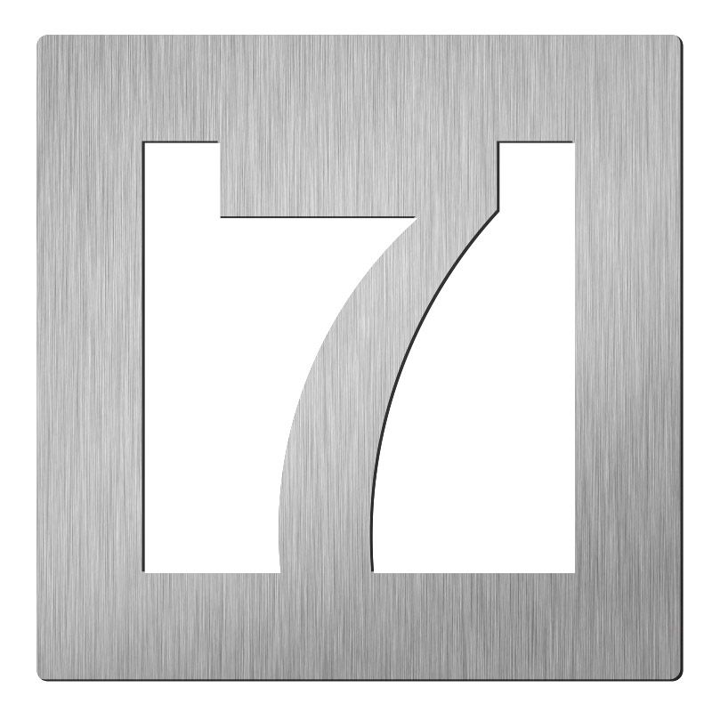 Hardbrass Huisnummers  - 150mm - RVS