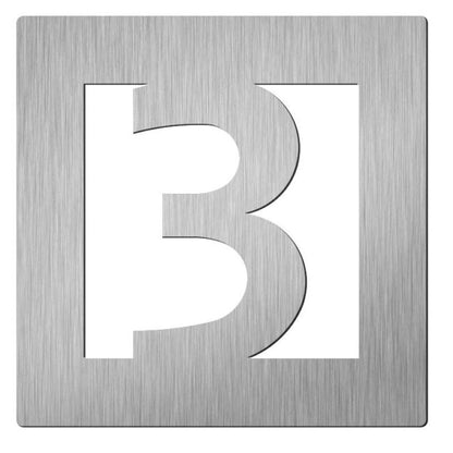 Hardbrass Huisnummers  - 150mm - RVS