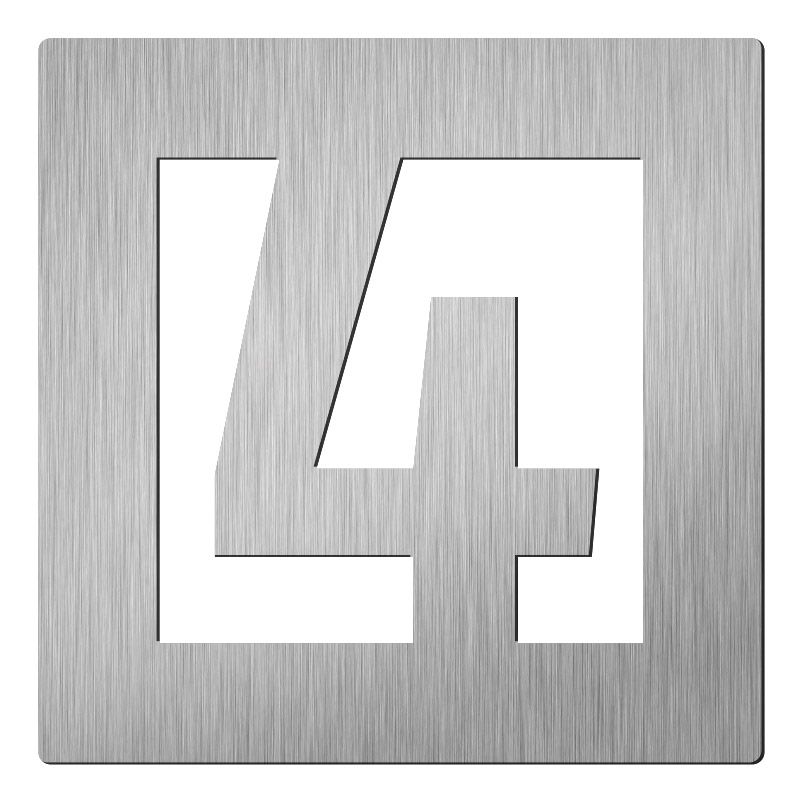 Hardbrass Huisnummers  - 150mm - RVS