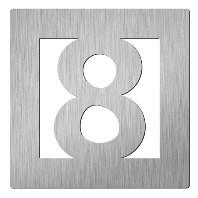 Hardbrass Huisnummers  - 150mm - RVS