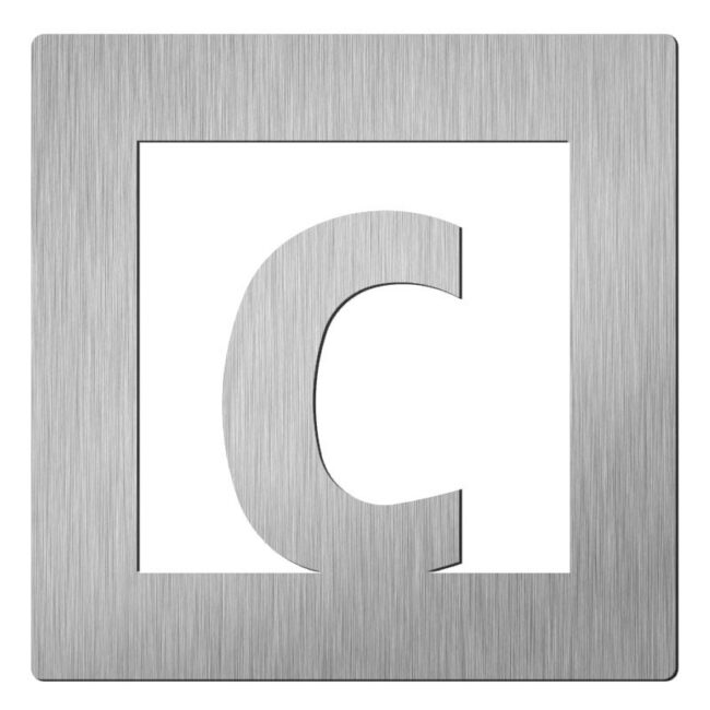 Hardbrass Huisnummers  - 150mm - RVS