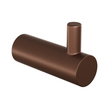 GPF Jas- / handdoekhaak 40x14mm - Bruin