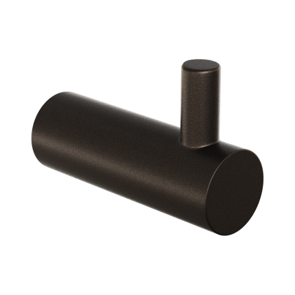 GPF Jas- / handdoekhaak 40x14mm - Donker bruin