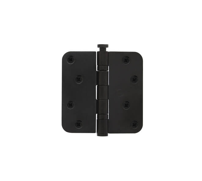 Intersteel Kogellagerscharnier afgerond 3,5" (89x89x2,5mm) - zwart