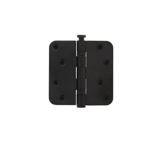 Intersteel Kogellagerscharnier afgerond 3,5" (89x89x2,5mm) - zwart
