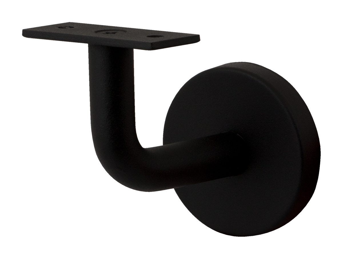 GPF Leuninghouder met vlak zadel op verdekt rozet - zwart