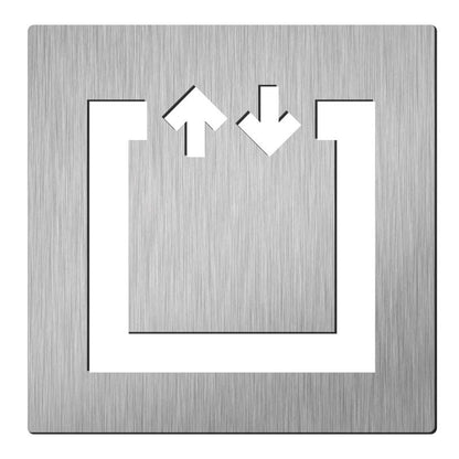 Pictogram lift vierkant | Hardbrass | RVS