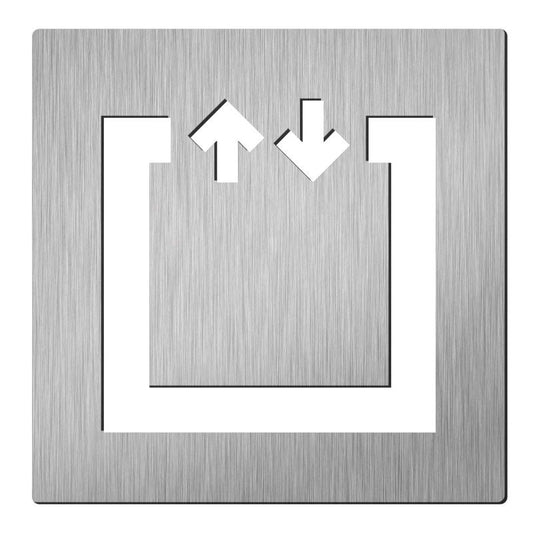 Hardbrass Pictogram lift vierkant - RVS