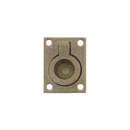 Intersteel Luikring 41x31mm - messing getrommeld