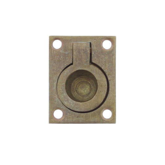 Intersteel Luikring 65x49mm - messing getrommeld