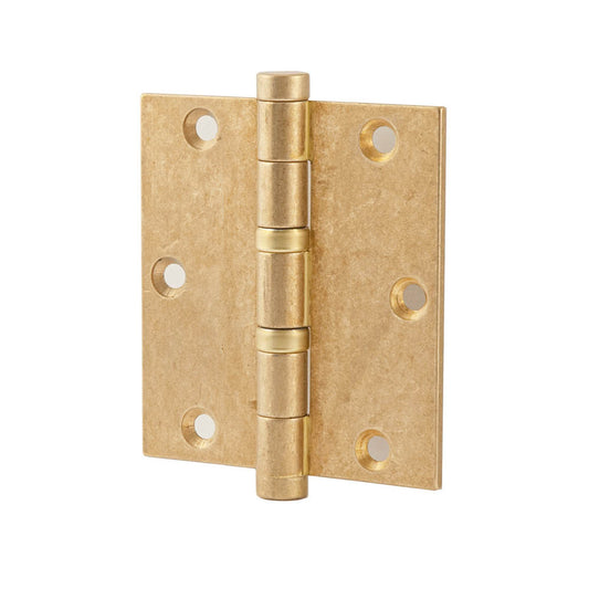 Hardbrass Kogelscharnier 89x89 - messing getrommeld