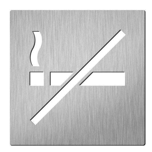 Hardbrass Pictogram niet-roken vierkant - RVS