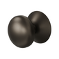 GPF  Voordeurknop paddenstoel op rond rozet - donker bruin