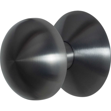 GPF  Voordeurknop paddenstoel op rond rozet - PVD antraciet