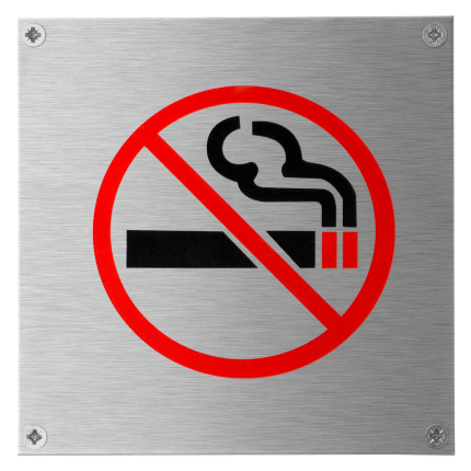 GPF Pictogram Rookverbod vierkant - RVS