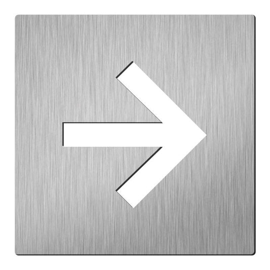 Hardbrass Pictogram pijl vierkant - RVS