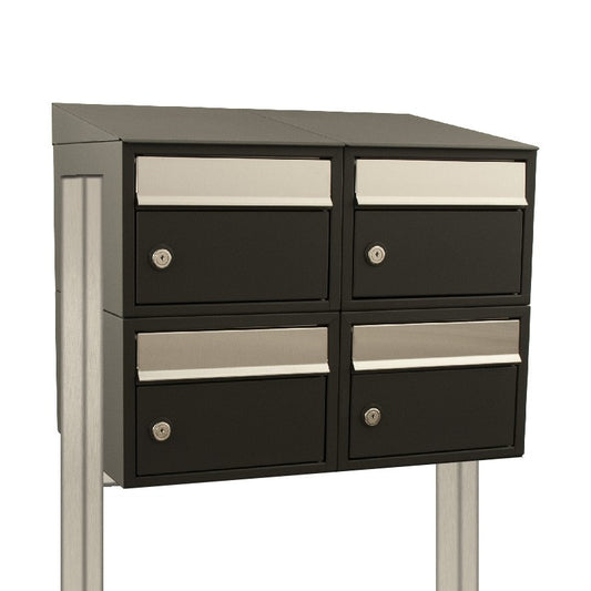 Brickset 2-breed, 2-hoog Met Dak Op Statief Zwart