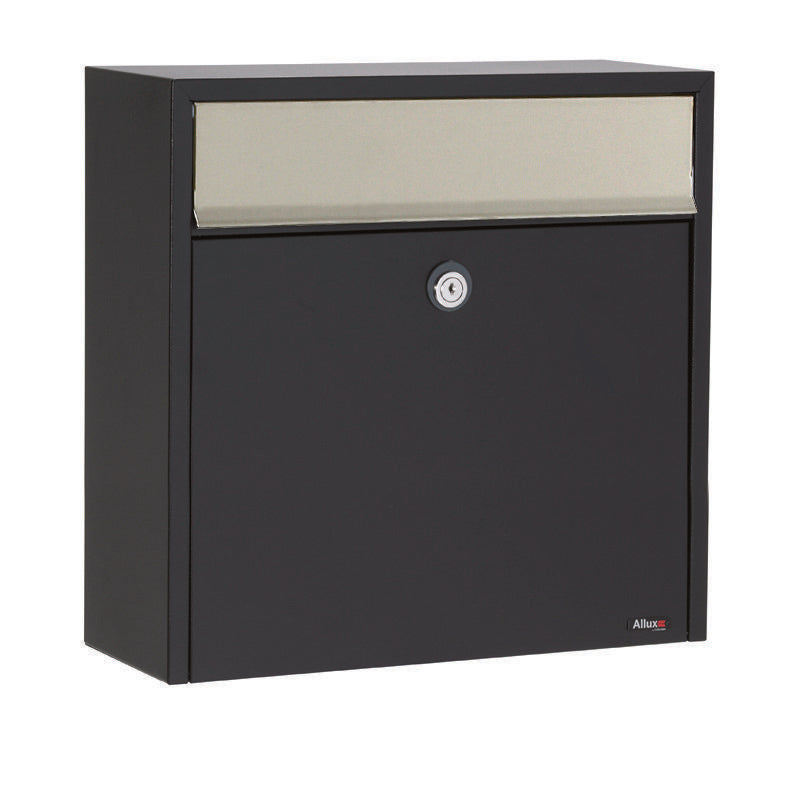 Brievenbus Allux 2500 Zwart/inox Klep