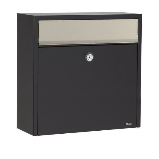 Brievenbus Allux 2500 Zwart/inox Klep