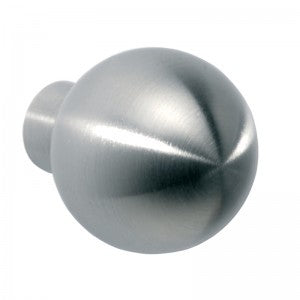 Meubelknop Kogel geschuurd RVS Hardbrass