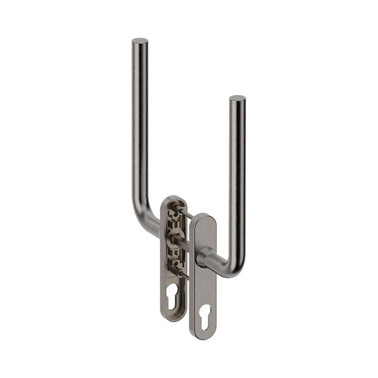 Hefschuifbeslag Oslo gebogen RVS Hardbrass