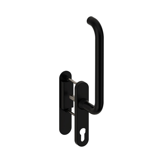 Hefschuifbeslag Stockholm gebogen zwart PC69 Hardbrass