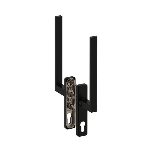 Hefschuifbeslag Phoenix haaks zwart dubbel PC69 Hardbrass