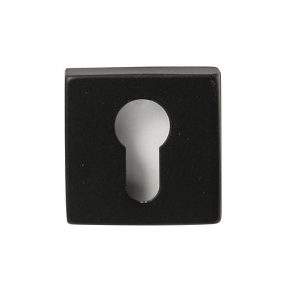 Variovierkant cilinderrozet PUURzwart Hardbrass
