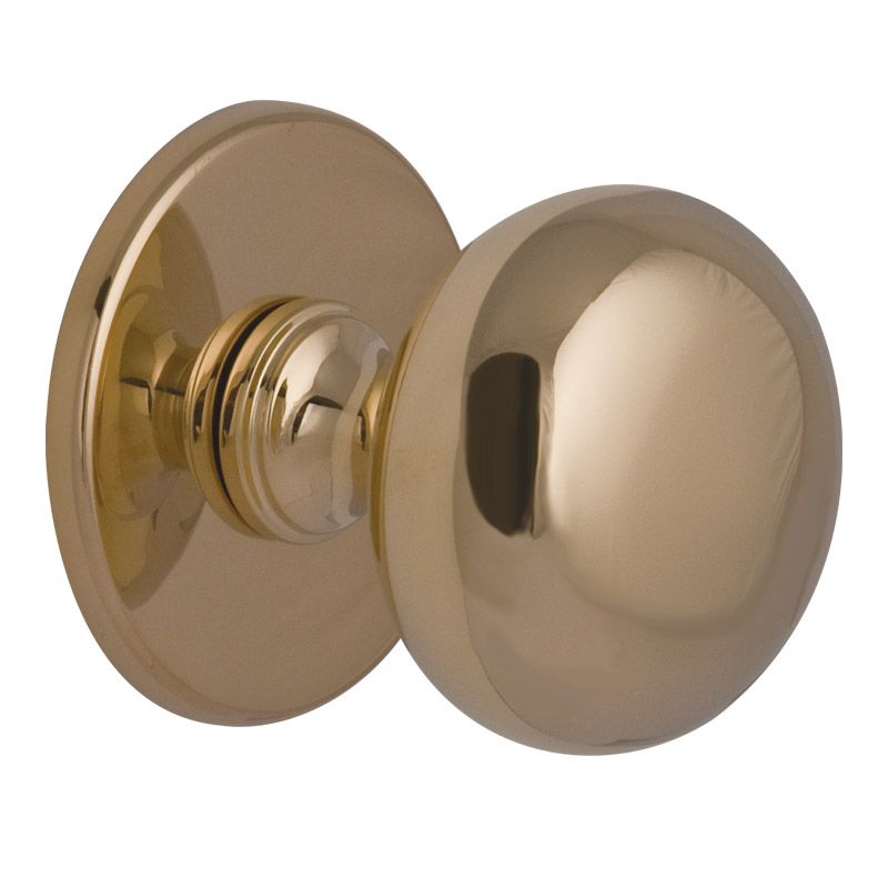Voordeurknop Iris 56 mm messing ongelakt