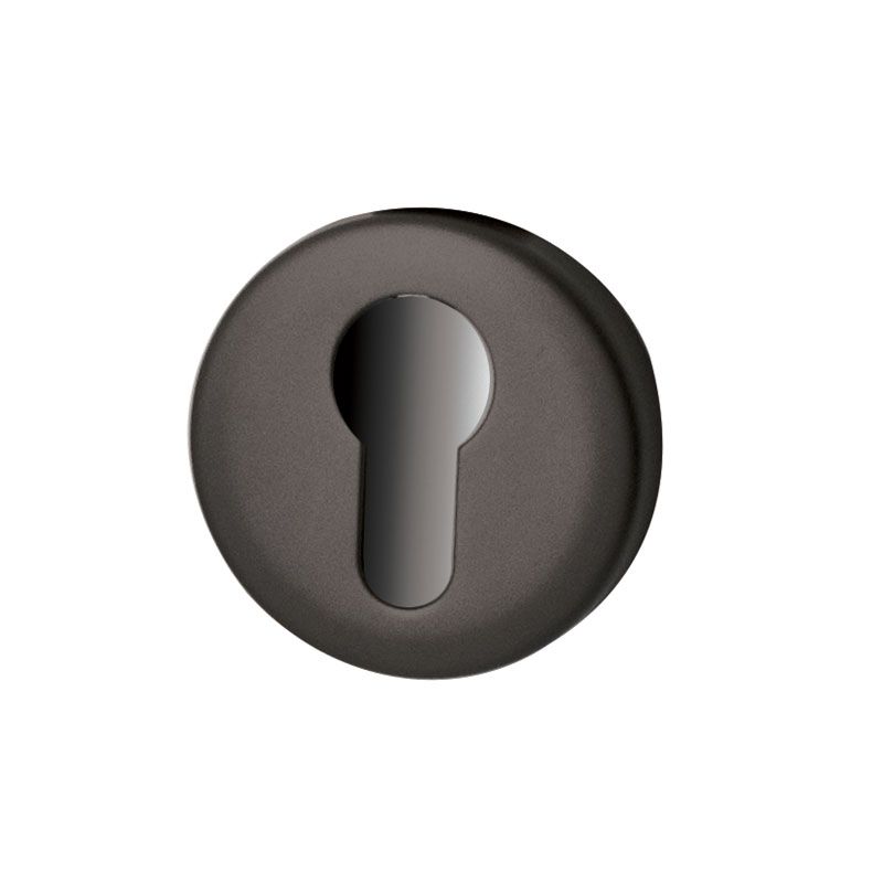 Artax cilinderrozet PUURzwart Hardbrass