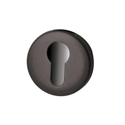 Artax cilinderrozet PUURzwart Hardbrass