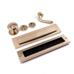 Complete voordeurset PVD messing rechtswijzend Hardbrass