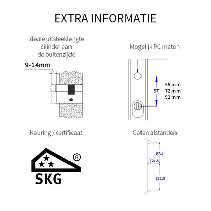 Mariani Veiligheidsbeslag Kira SKG*** - zwart
