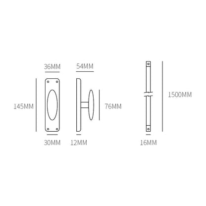 HB Raamespagnolet 1,5m - zwart