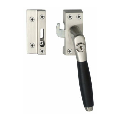 Intersteel Raamgreep Ton model links of rechts - nikkel / ebbenhout