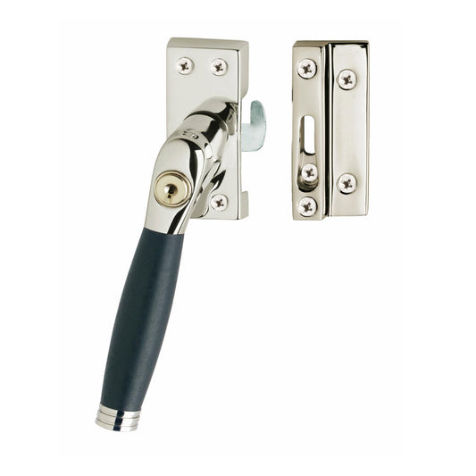 Intersteel Raamgreep Ton model links of rechts - nikkel / ebbenhout