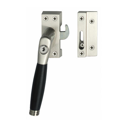 Intersteel Raamgreep Ton model links of rechts - nikkel / ebbenhout