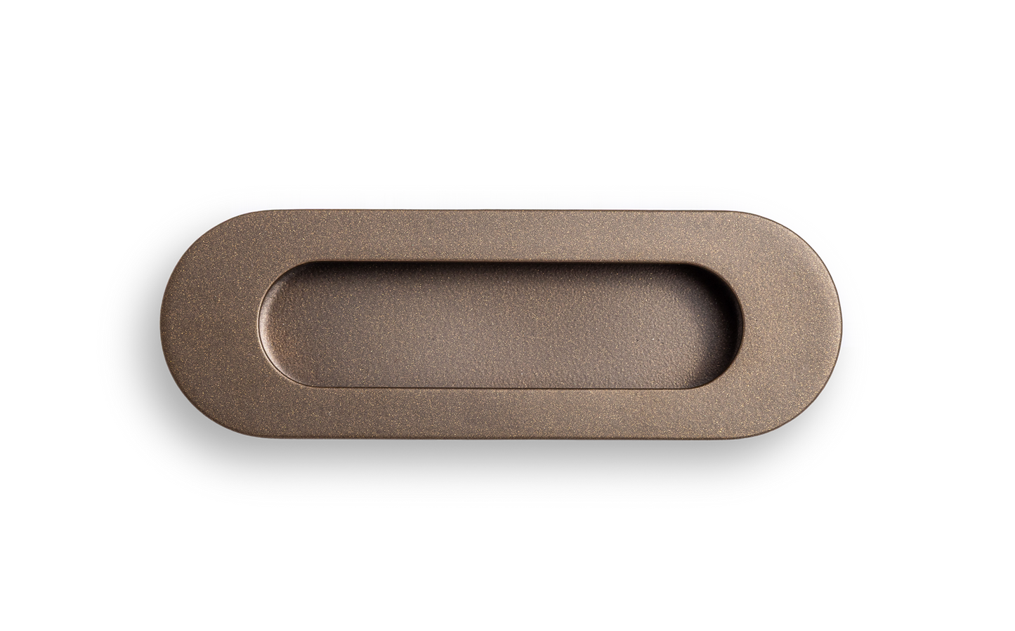 AVJD Door handles Bauhaus on round rosette - black