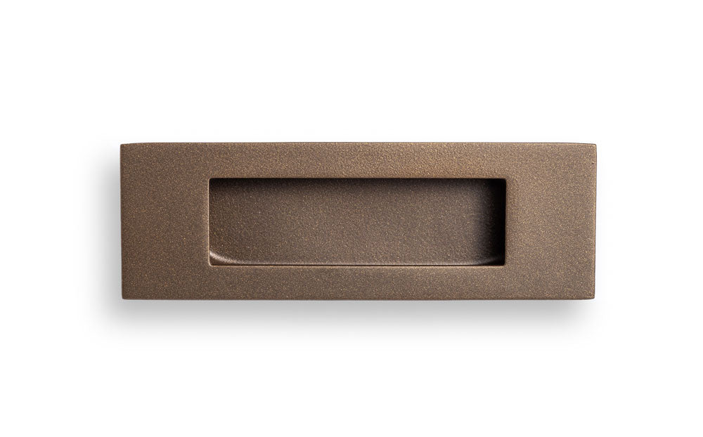 AVJD Door handles Bauhaus on round rosette - black